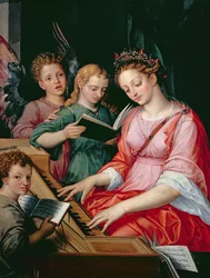 St. Cecilia Accompanied by Three Angels